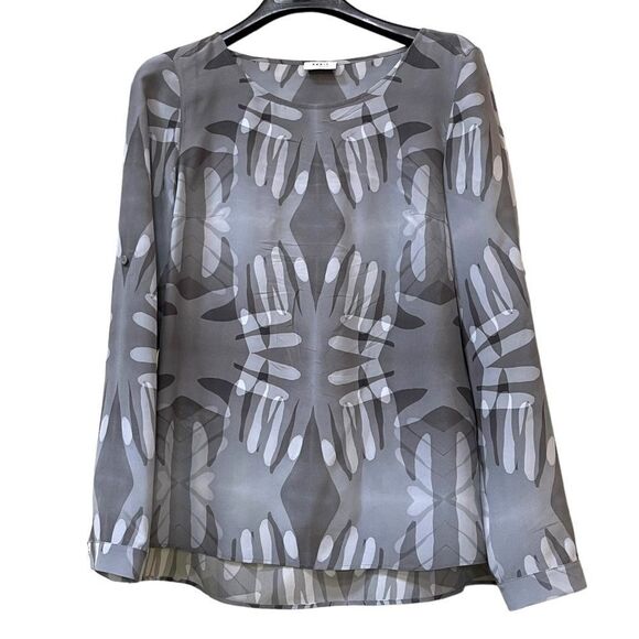 AKRIS PUNTO Hand Print Silk Blouse 6 - Picture 2 of 10